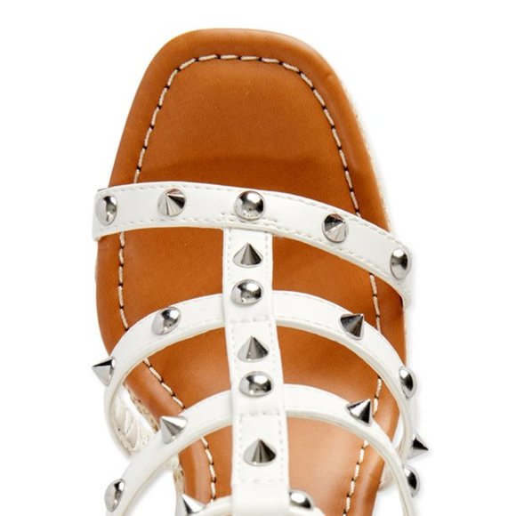 Time and Tru Women’s Studded Strap Wedge Sandals - Picture 4 of 7
